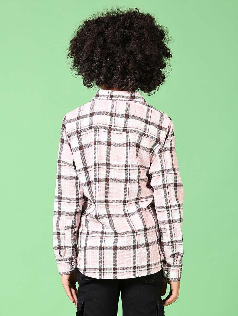 boys long sleeves checkered shirt - 21665412 -  Standard Image - 3