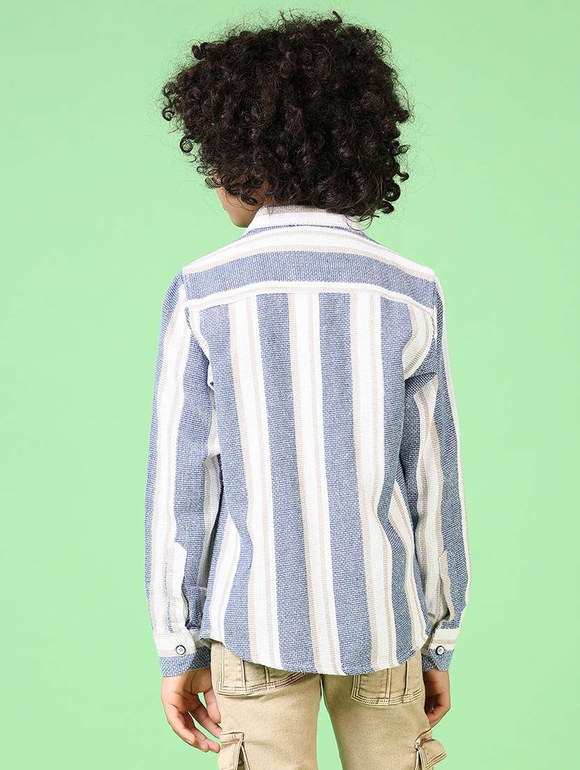 boys long sleeves striped  shirt - 21665413 -  Standard Image - 3