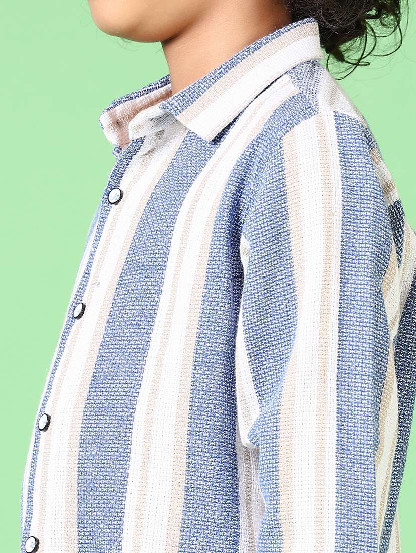 boys long sleeves striped  shirt - 21665413 -  Standard Image - 5