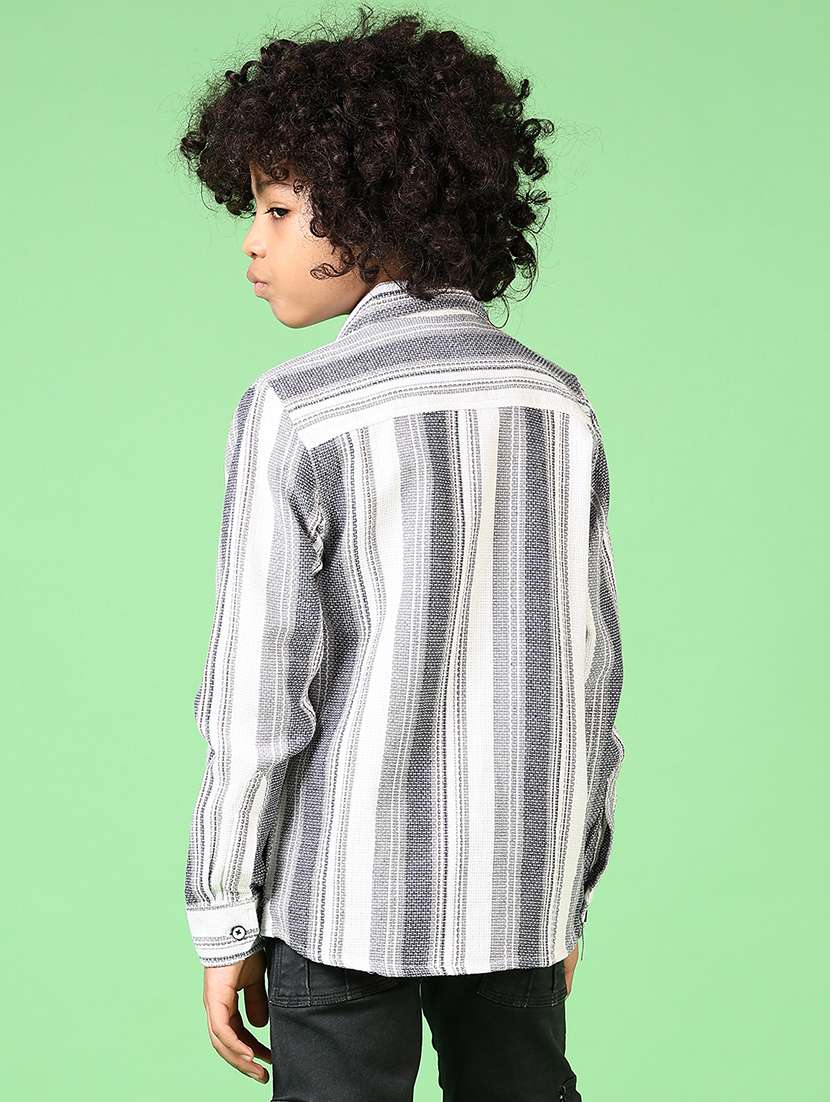 boys long sleeves striped shirt - 21665415 - Standard Image - 3