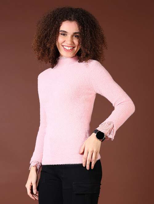 women solid long sleeve pullover - 21665416 -  Standard Image - 0