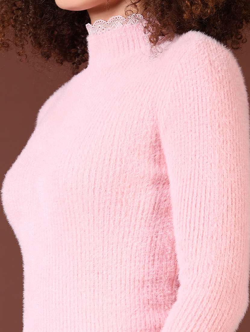 women solid long sleeve pullover - 21665416 -  Standard Image - 5