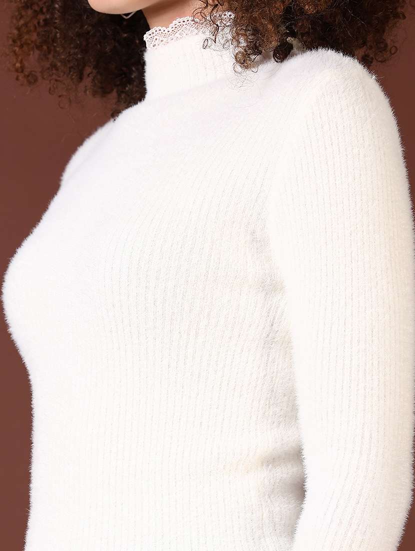 women solid long sleeve pullover - 21665417 -  Standard Image - 5