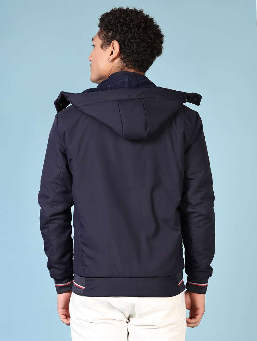 men solid long sleeve bomber jacket - 21665440 -  Standard Image - 3