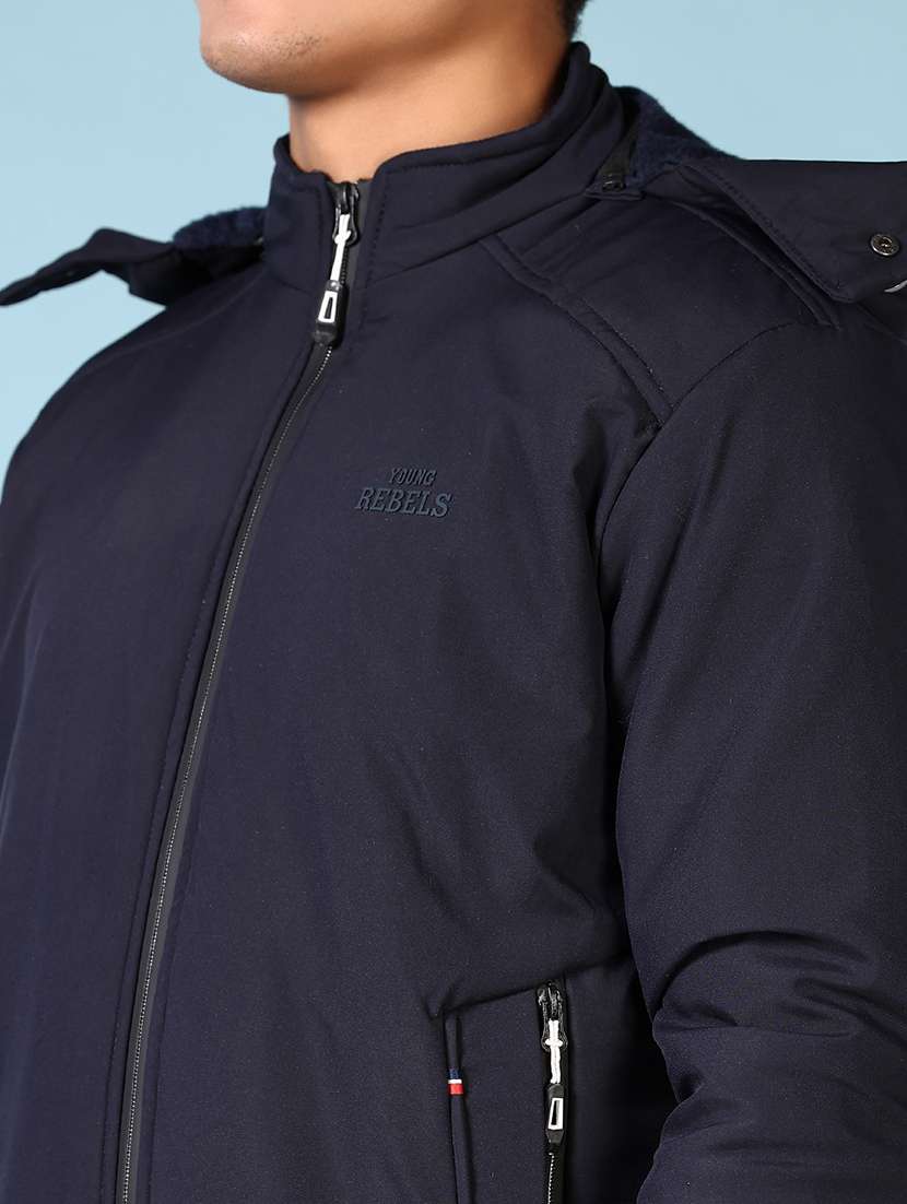 men solid long sleeve bomber jacket - 21665440 -  Standard Image - 5