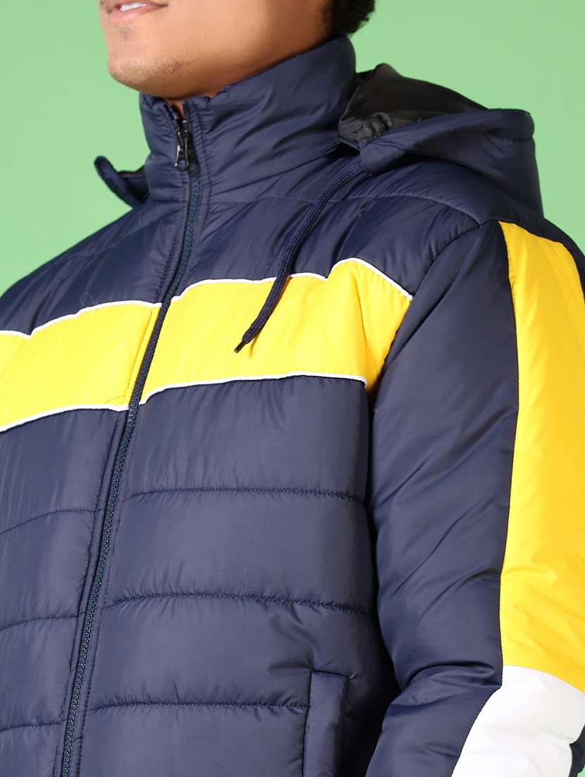 men's colorblock hooded puffer jacket  - 21665444 -  Standard Image - 3