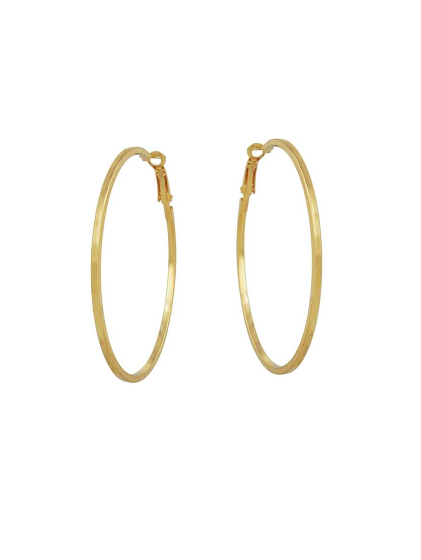 women gold brass hoop earrings