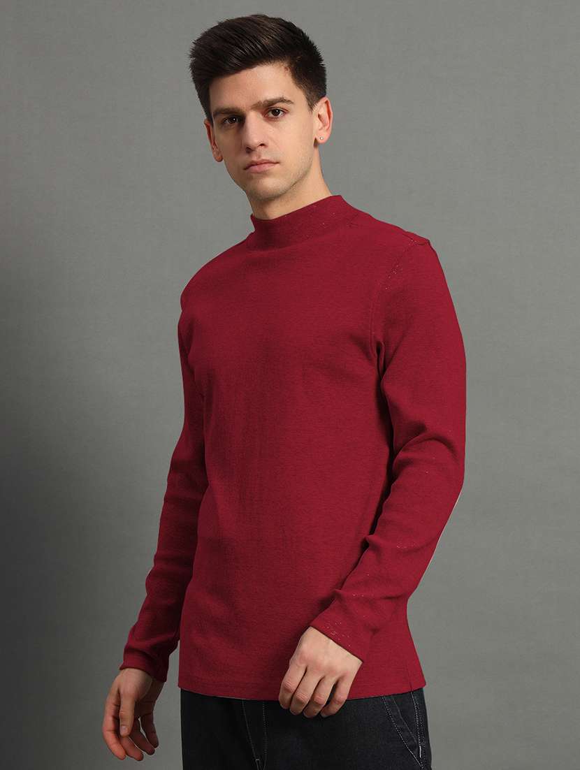 men long sleeve plain pullover