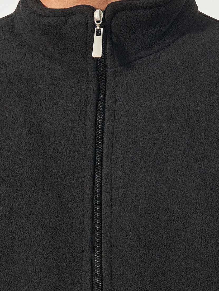 men black solid long sleeve casual jacket - 21666280 -  Standard Image - 5