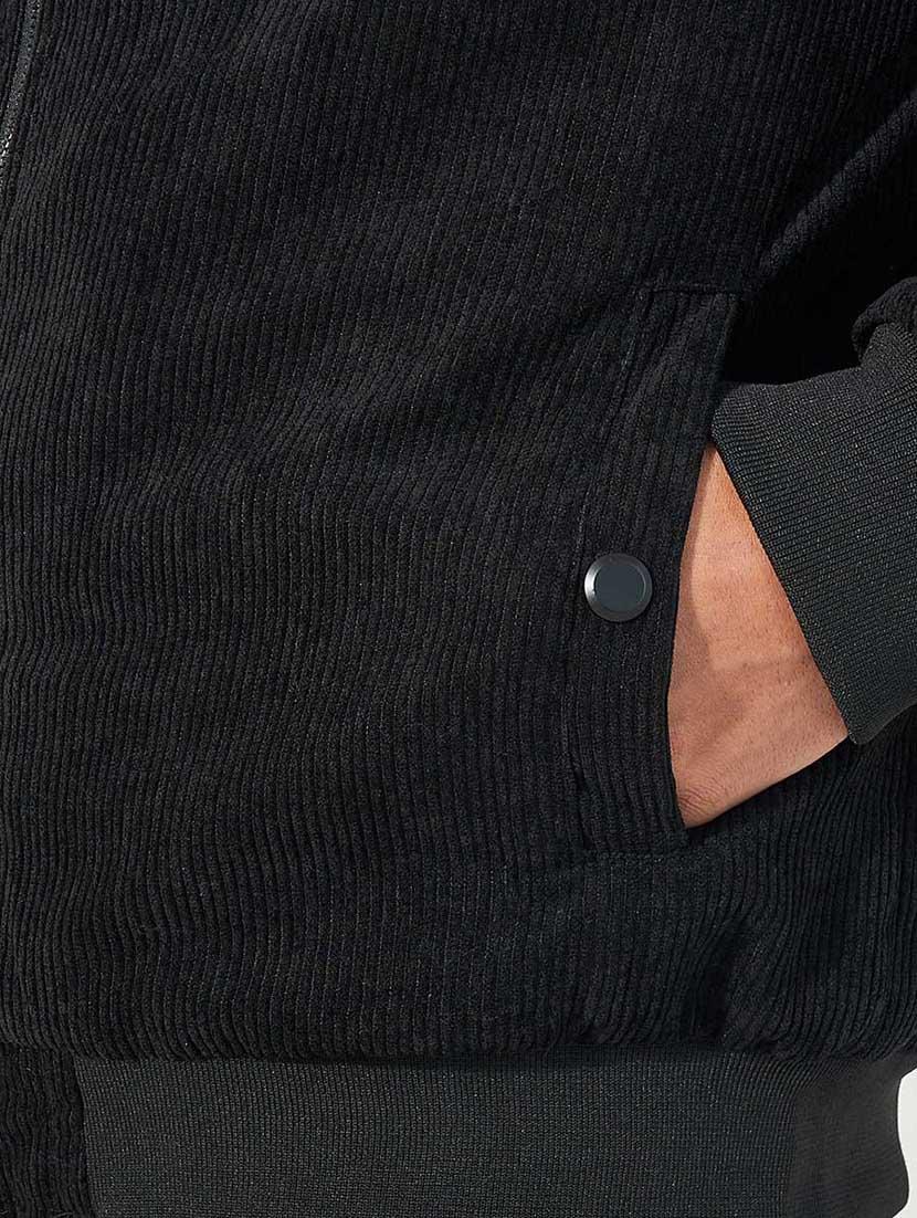 men black solid long sleeve casual jacket - 21666284 - Standard Image - 5