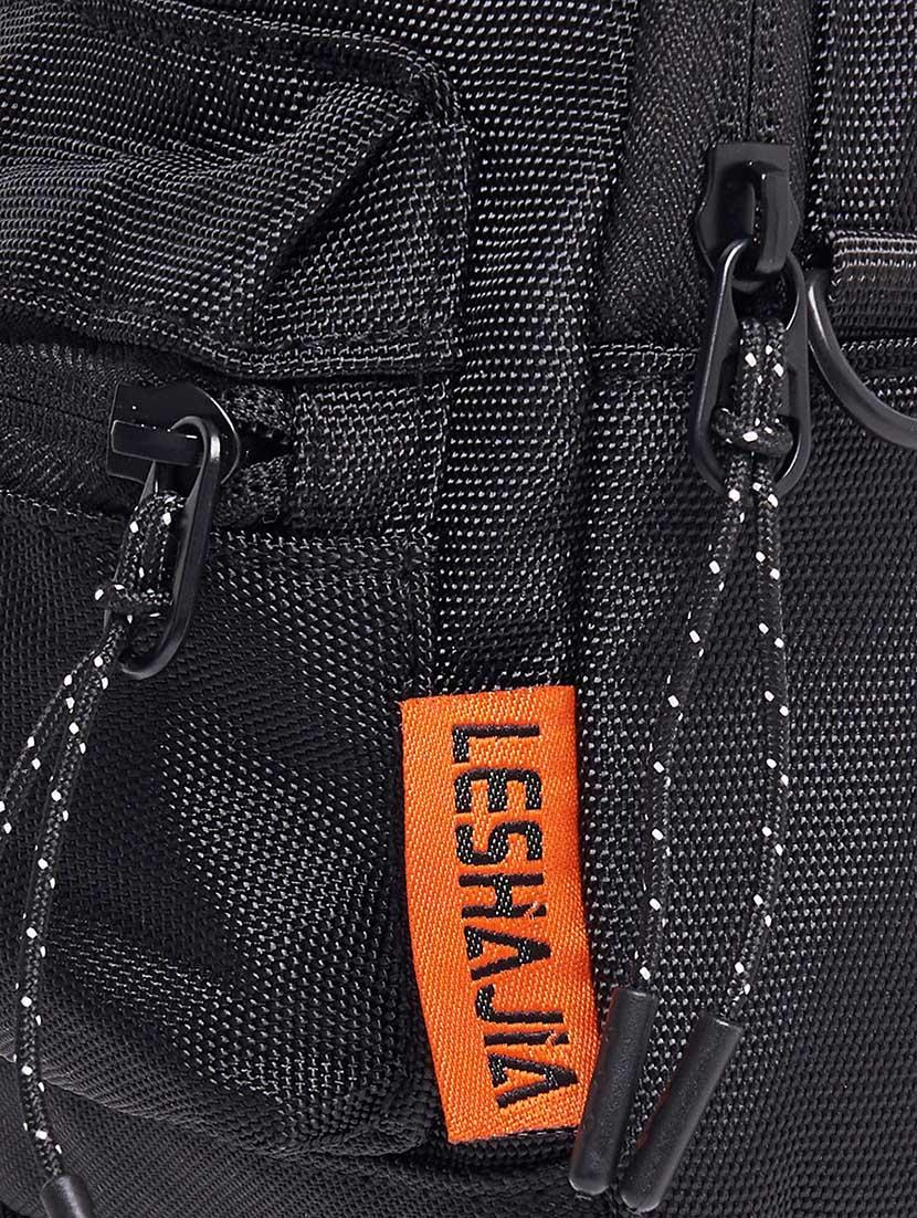 black solid adjustable straps backpack - 21666309 - Standard Image - 3