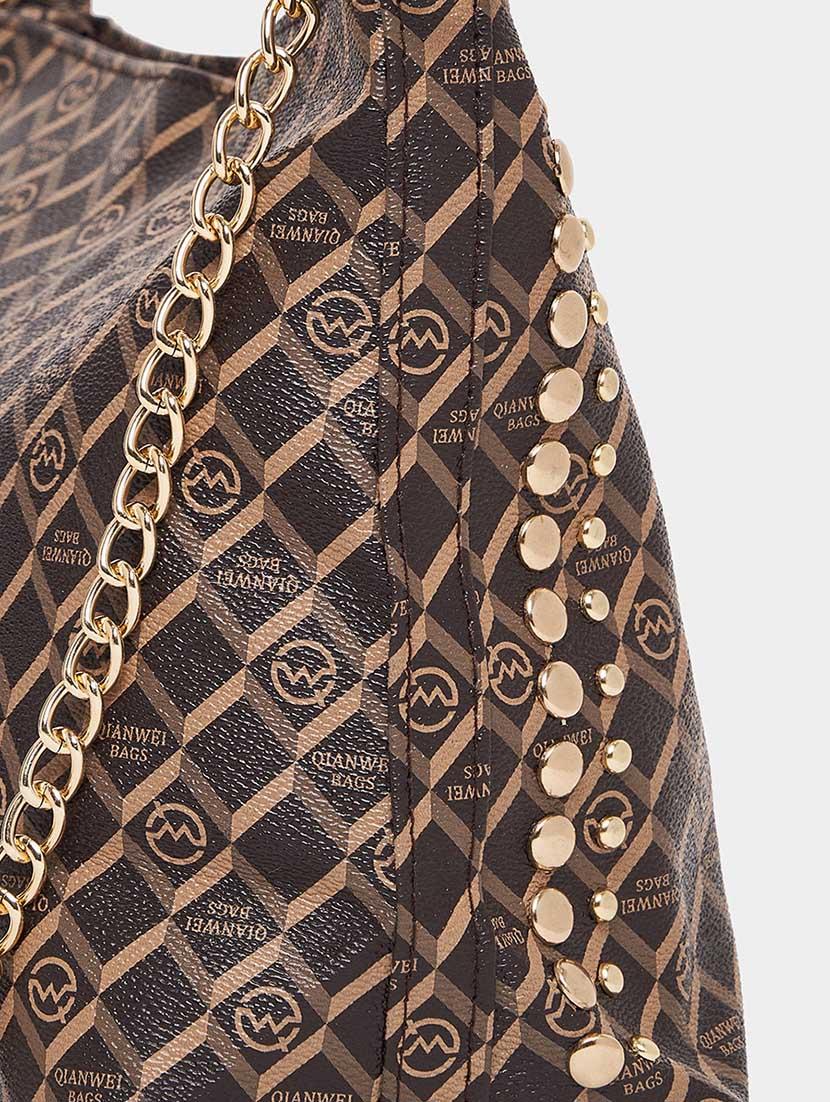 women brown printed sling bag - 21666310 - Standard Image - 3