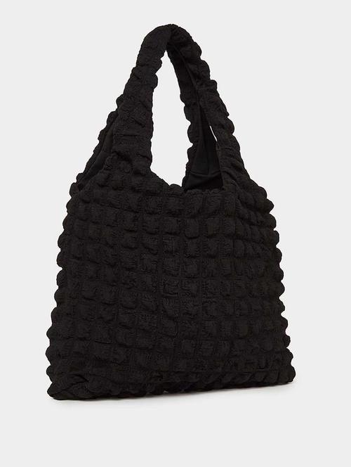 women black textured handbag - 21666311 - Standard Image - 0