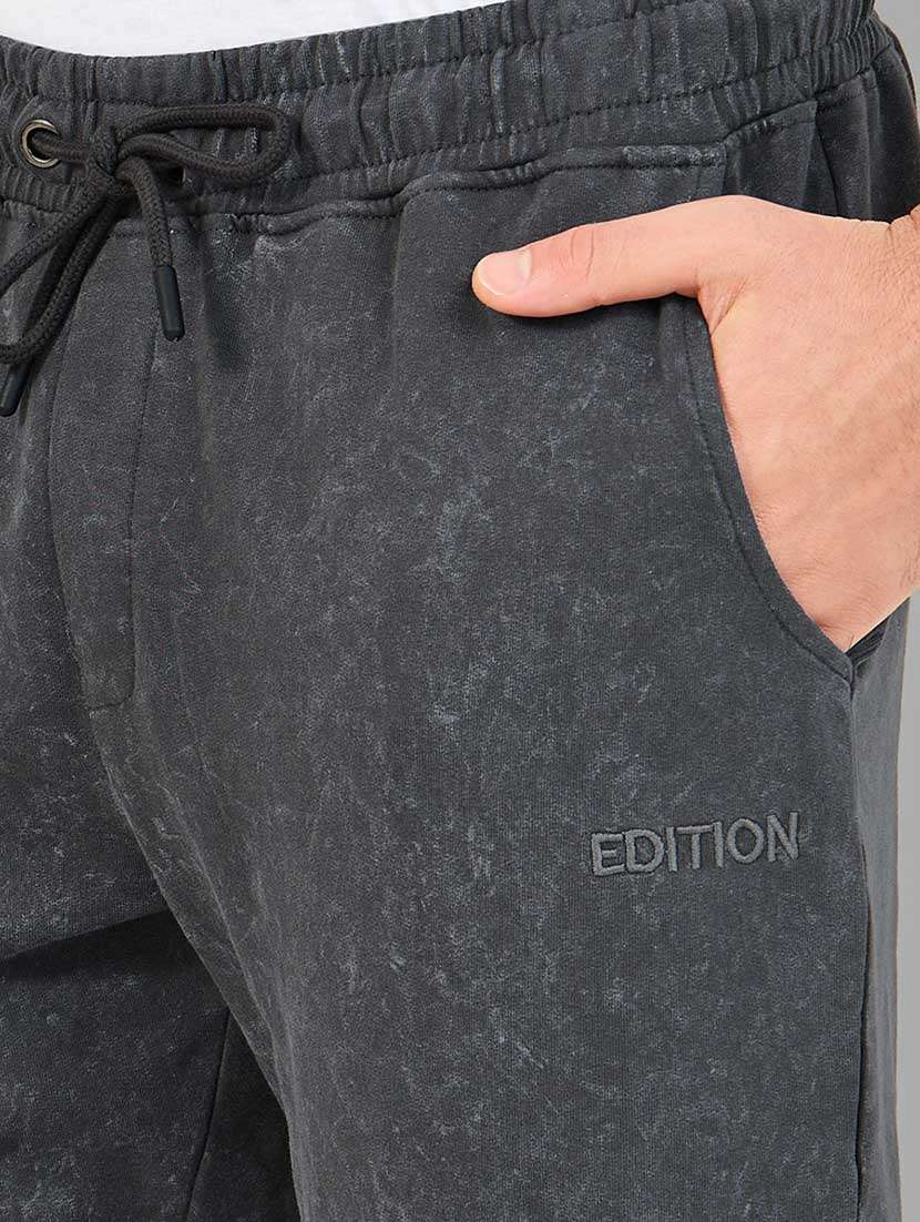 men grey solid joggers - 21666318 -  Standard Image - 3