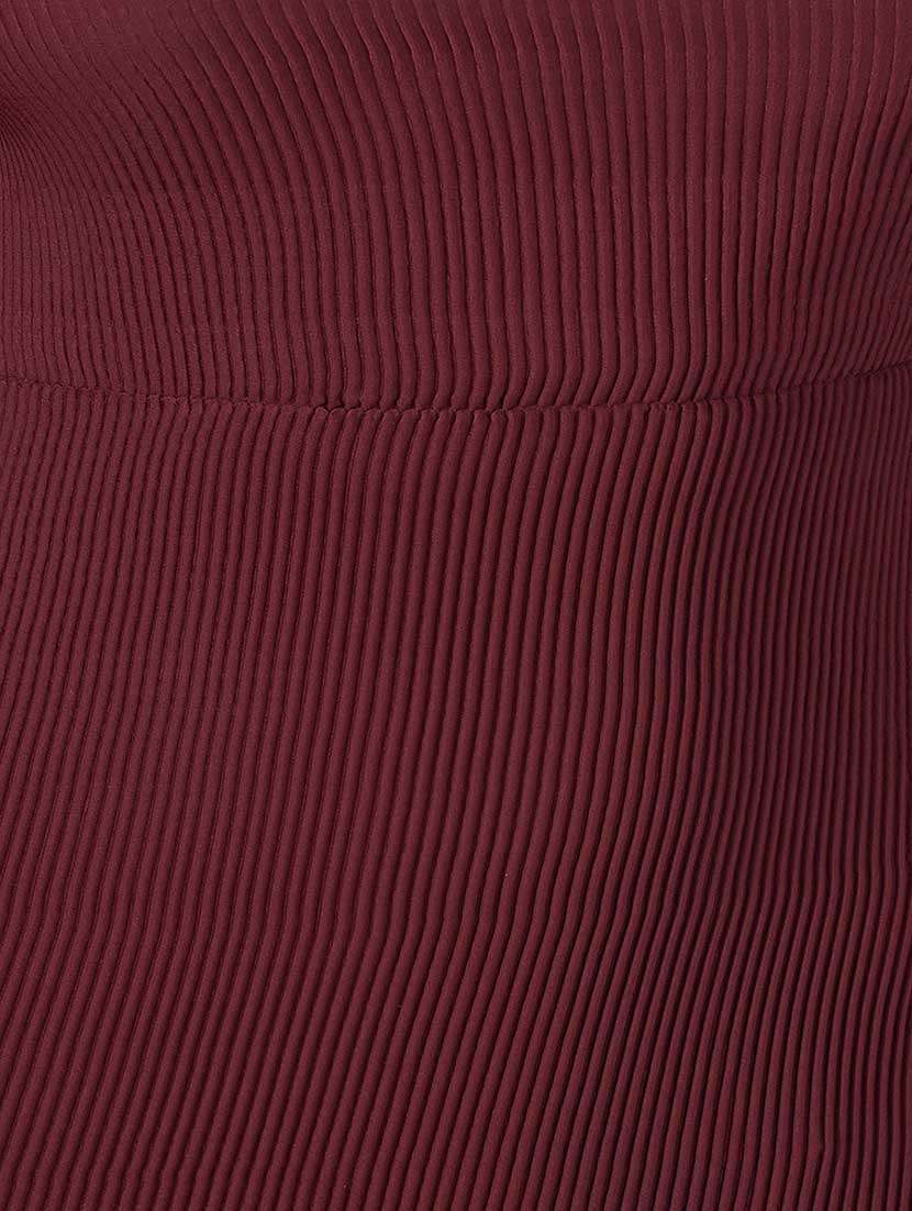 women solid off shoulder bodycon dress - 21666345 -  Standard Image - 5