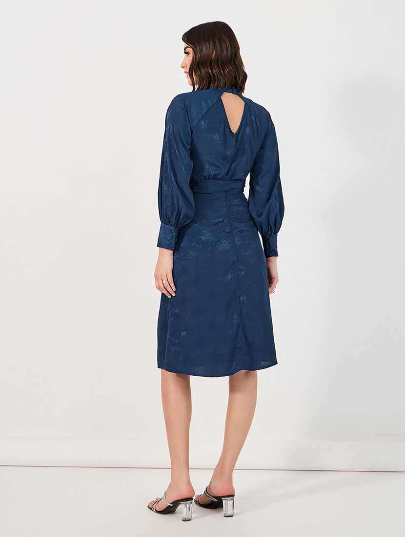 women self designed puff sleeves sheath dress - 21666346 -  Standard Image - 3