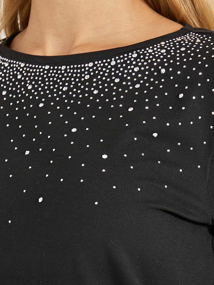 women embellished long sleeves regular top - 21666384 - Standard Image - 3