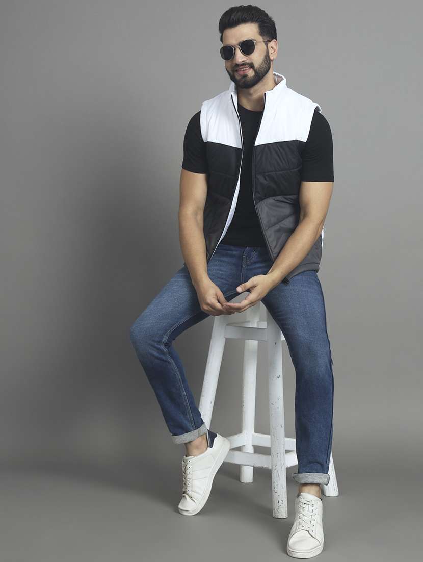 men sleeveless color block quilted jacket - 21666516 -  Standard Image - 3