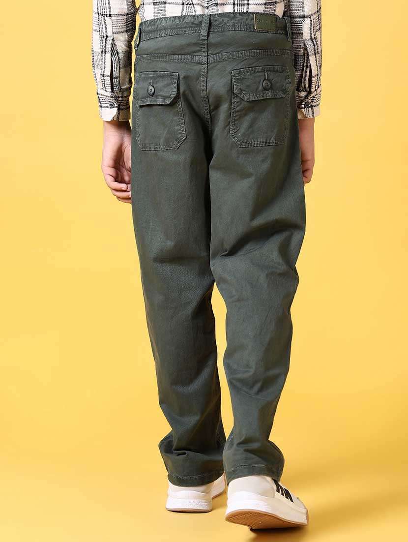 boys green solid cargo - 21666581 - Standard Image - 3