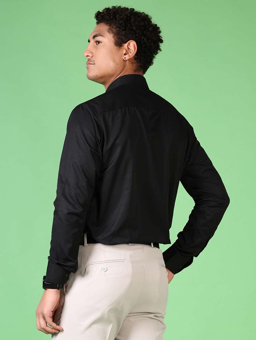 men self design long sleeve formal shirt - 21666688 -  Standard Image - 3