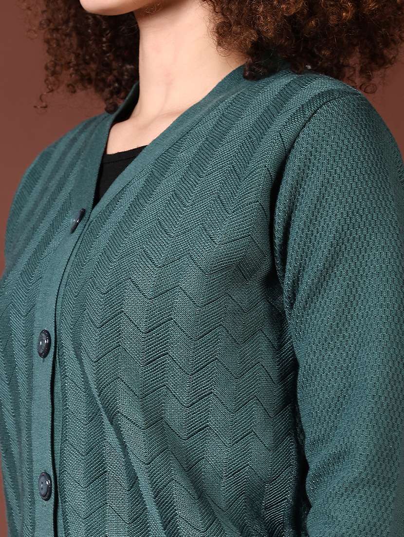 women self design long sleeve cardigan - 21666690 -  Standard Image - 5