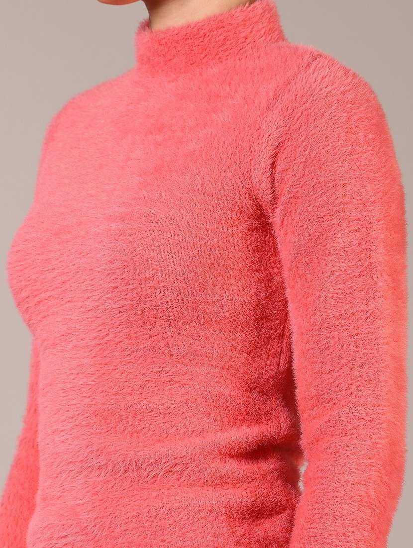 women solid long sleeve pullover - 21666696 -  Standard Image - 5