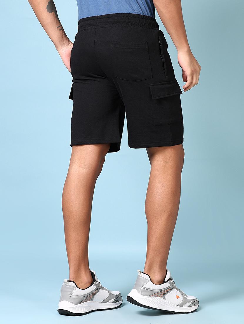men mid rise solid shorts - 21666698 - Standard Image - 3