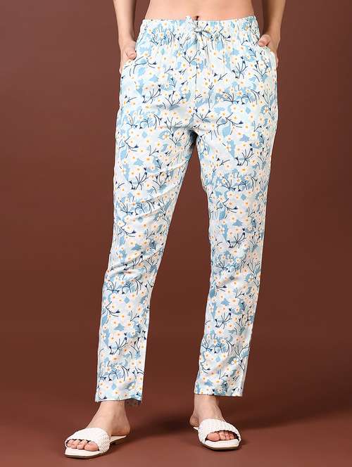 women printed mid rise pajama