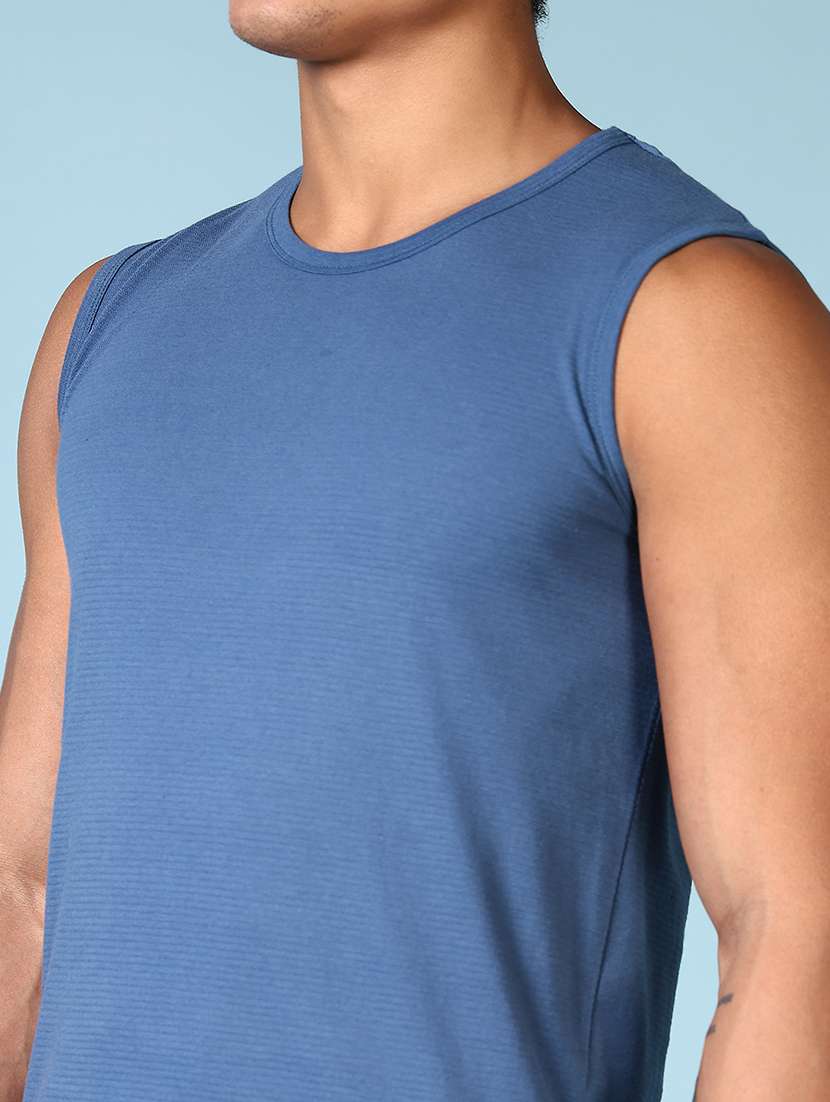 men round neck solid vest - 21666712 -  Standard Image - 5