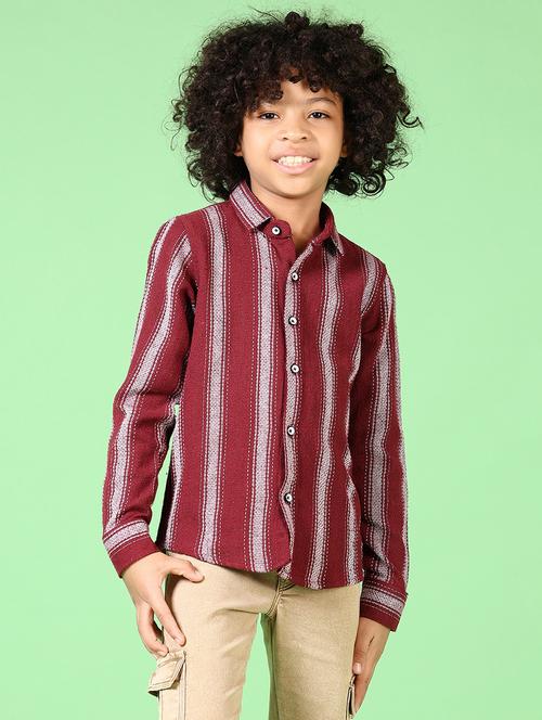 boys long sleeves striped shirt - 21666750 - Standard Image - 0