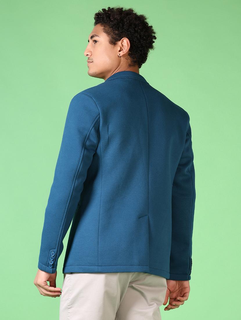 men solid long sleeve single breasted blazer - 21666785 - Standard Image - 3