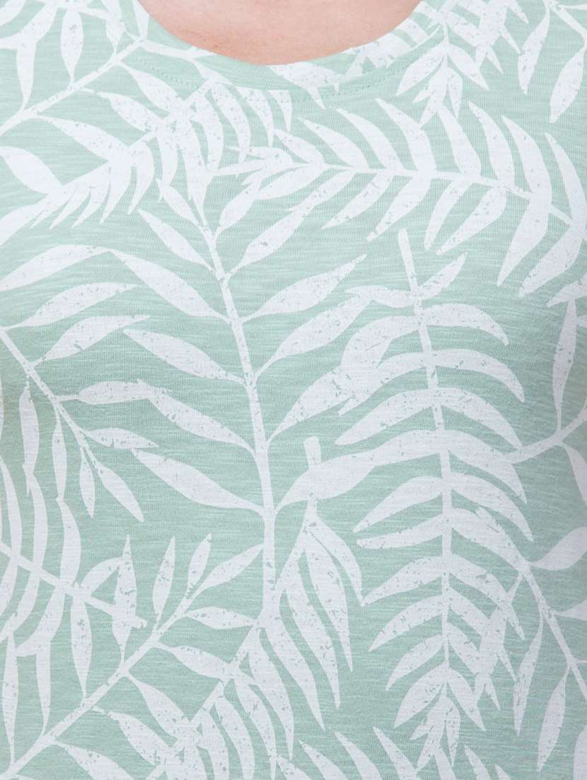 women tropical printed short sleeve t-shirt - 21666934 -  Standard Image - 3
