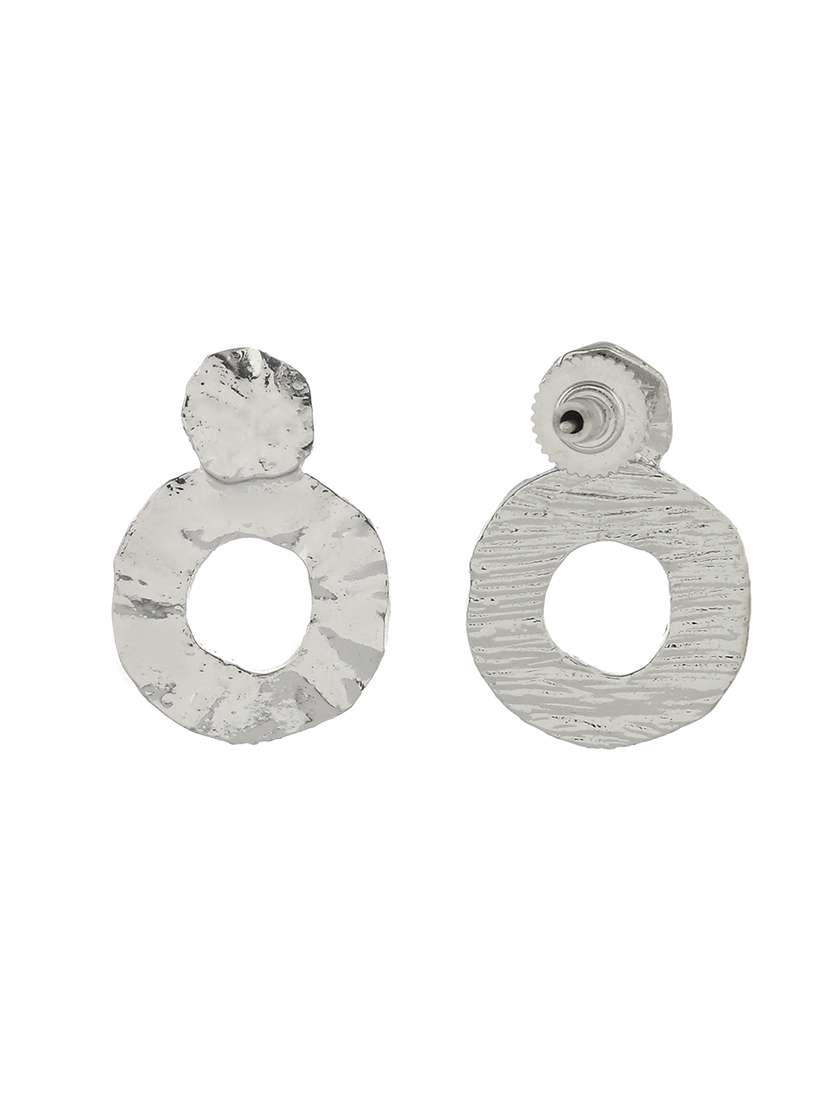women silver plated contemporary stud earrings - 21666962 -  Standard Image - 3