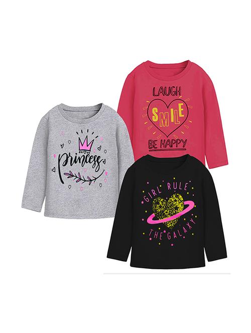 kids round neck short sleeve printed t-shirts combo - 21666974 -  Standard Image - 0