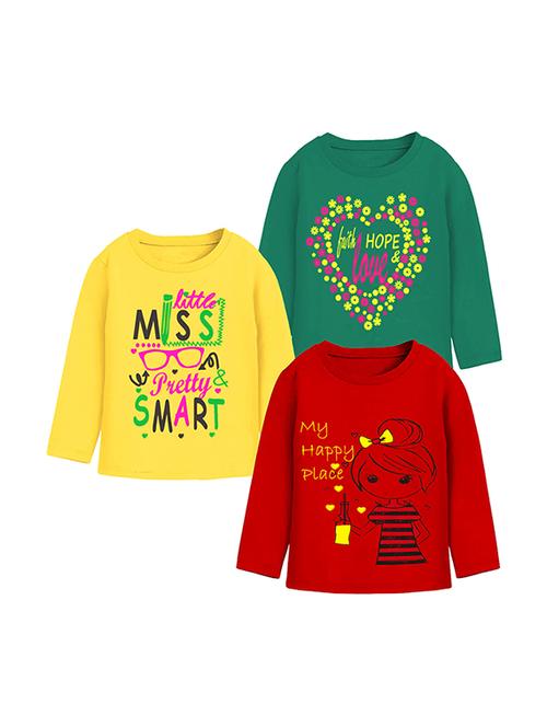 kids round neck short sleeve printed t-shirts combo - 21666975 - Standard Image - 0