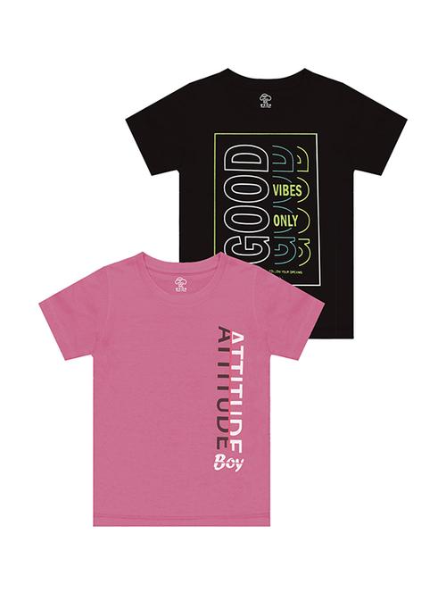 kids round neck short sleeve printed t-shirts combo - 21666989 -  Standard Image - 0
