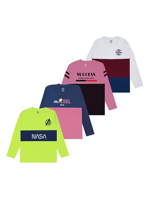 kids round neck printed t-shirts combo - 21667042 -  Standard Image - 0