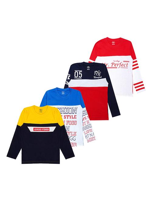kids round neck printed t-shirts combo - 21667043 - Standard Image - 0