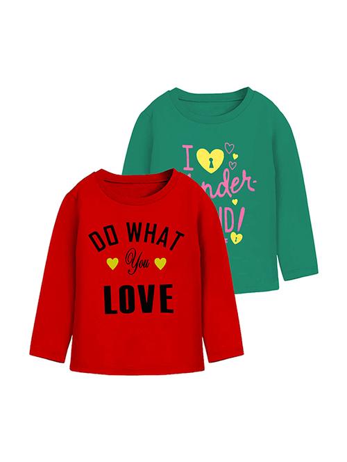 kids round neck printed t-shirts combo - 21667047 -  Standard Image - 0