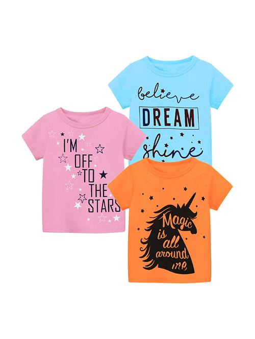 kids round neck printed t-shirts combo - 21667052 -  Standard Image - 0