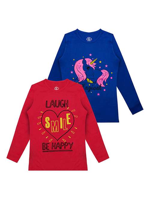 kids round neck printed t-shirts combo - 21667062 -  Standard Image - 0