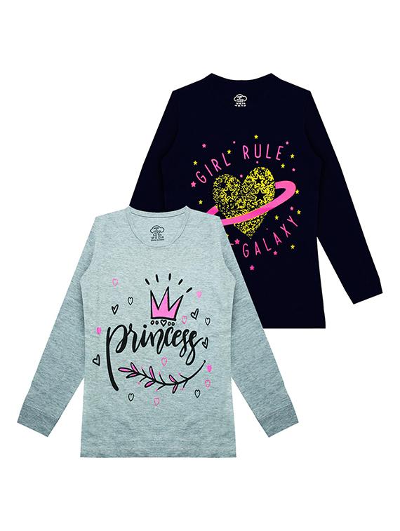 kids round neck printed t-shirts combo - 21667063 - Zoom Image - 0
