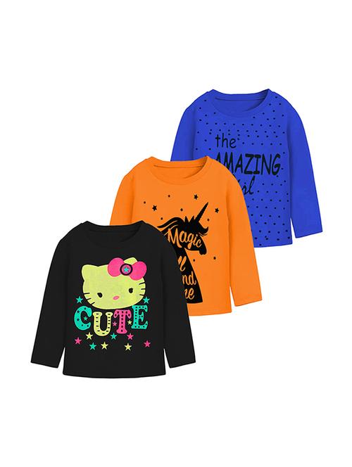 kids round neck printed t-shirts combo - 21667073 -  Standard Image - 0