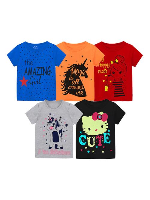 kids round neck printed t-shirts combo - 21667077 -  Standard Image - 0