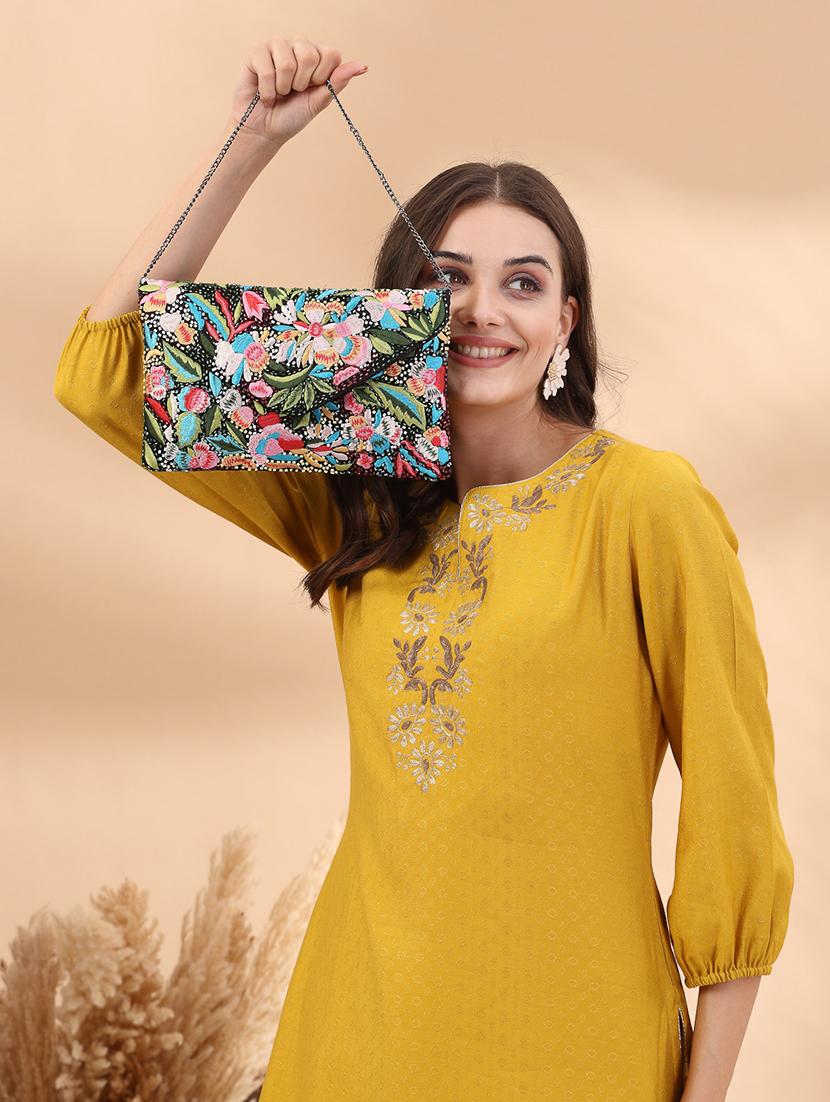 women embroidered sling bag - 21667310 - Standard Image - 5