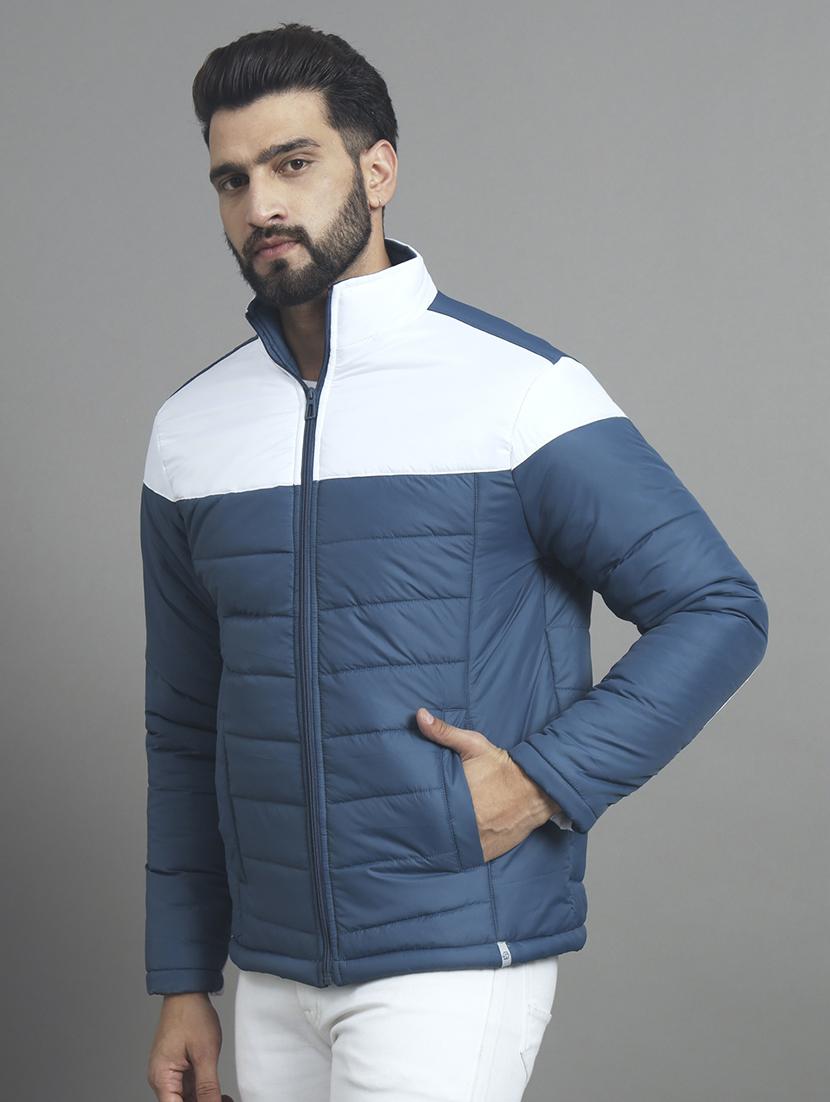 men long sleeves color block quilted jacket - 21667322 - Zoom Image - 0