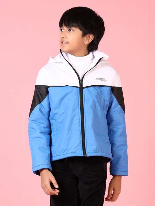 boys color block long sleeve quilted jacket - 21667569 -  Standard Image - 0