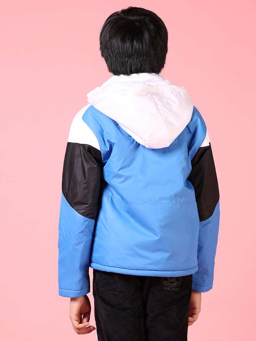 boys color block long sleeve quilted jacket - 21667569 -  Standard Image - 3