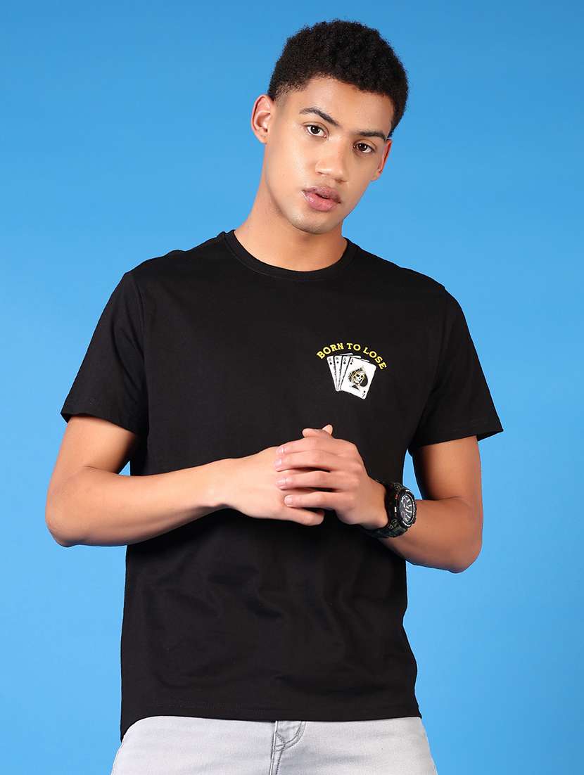 men printed short sleeve regular fit t-shirt