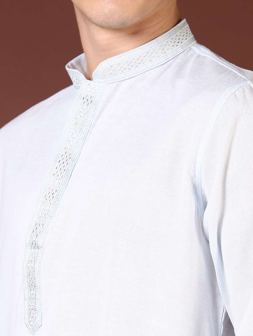 men embroidered long sleeve kurta - 21667606 -  Standard Image - 5